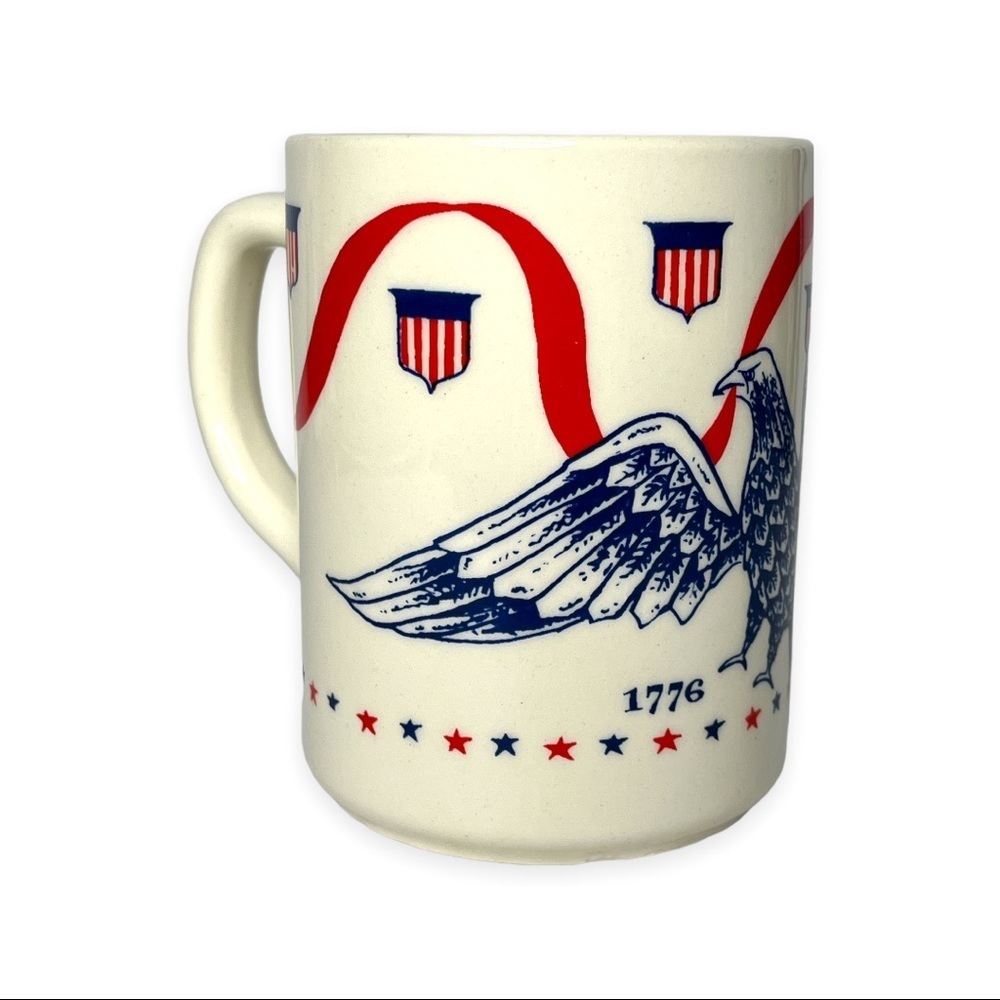 Vintage Berggren US Bicentennial American Eagle Mug 1976 Cup USA Red‎ White Blue